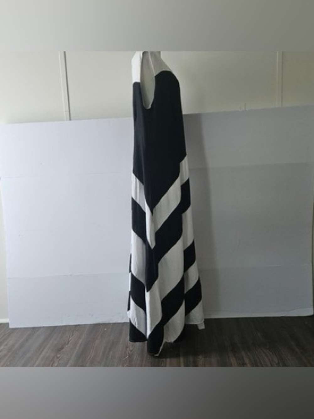 Ashley Stewart Black and White Chevron Maxi Dress - Picture 4 of 7